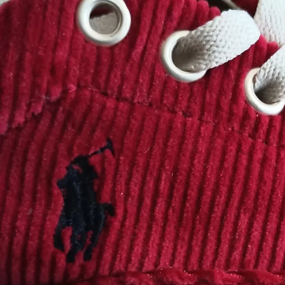 Polo Ralph Lauren Keaton pony red corduroy shoes - Picture 5 of 6